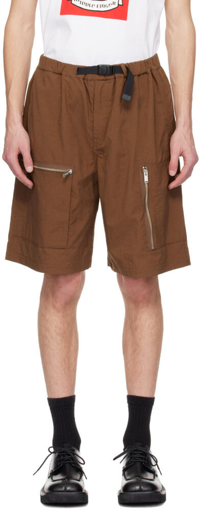 UNDERCOVER Brown Zip Shorts Cover