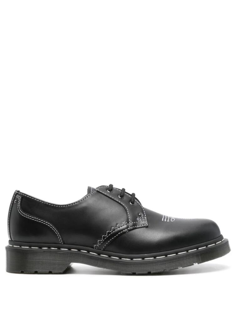 Dr. Martens contrast-stitching leather derby shoes - Black Cover