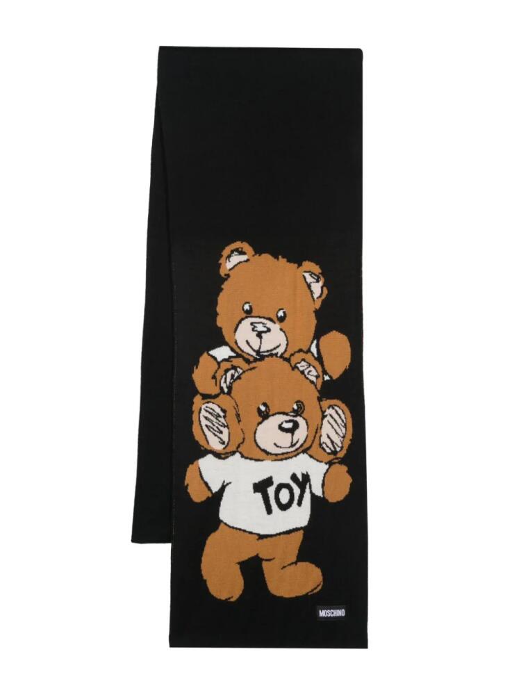 Moschino Teddy Bear-motif scarf - Black Cover