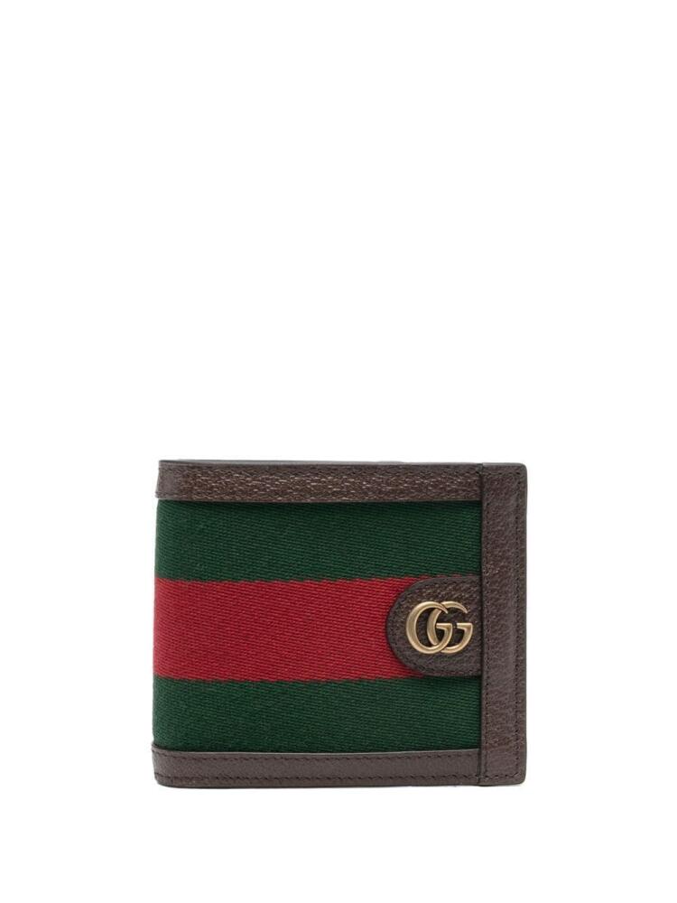 Gucci Web-stripe leather-trim wallet - Green Cover