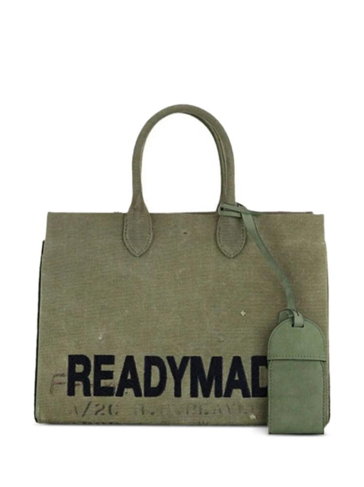 Readymade logo-print tote bag - Green Cover