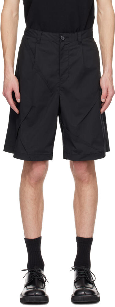 UNDERCOVER Black Paneled Shorts Cover