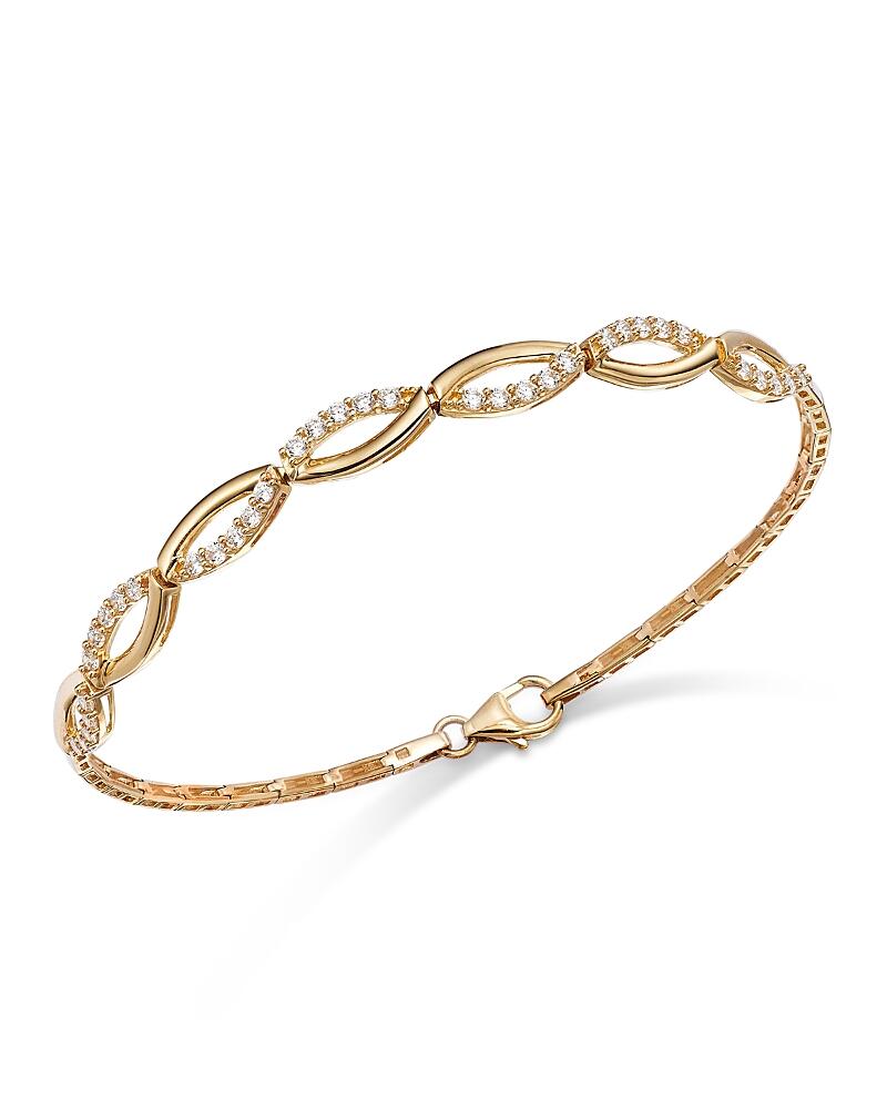 Bloomingdale's Fine Collection Diamond Twist Bangle Bracelet in 14K Yellow Gold, 0.75 ct. t. w. Cover