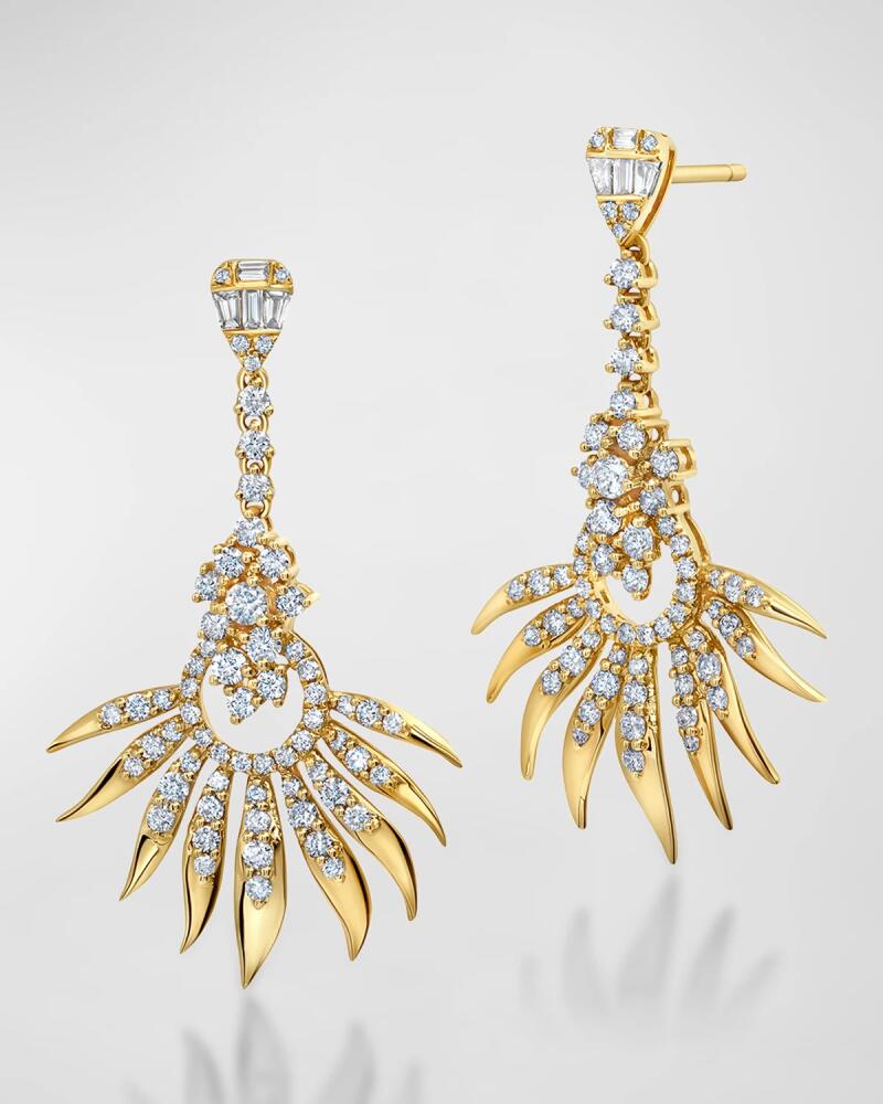 Graziela Gems 18K Yellow Gold Arvore Earrings with Diamonds Cover