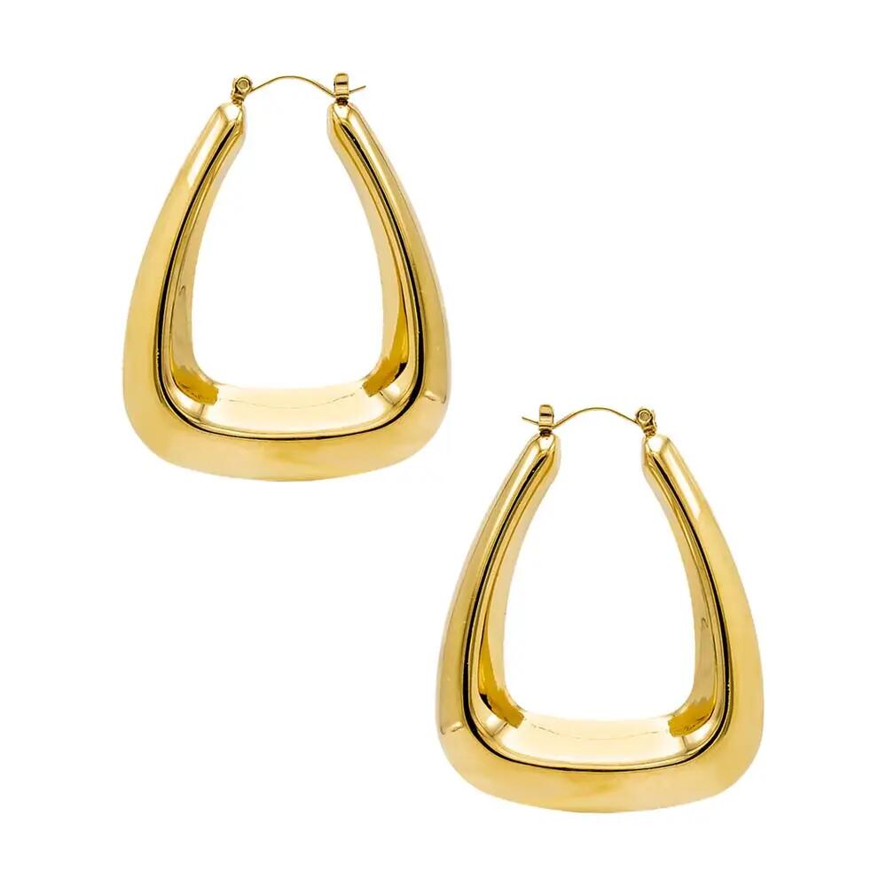 BY ADINA EDEN Solid Open Vintage Hoop Earring in Gold Cover