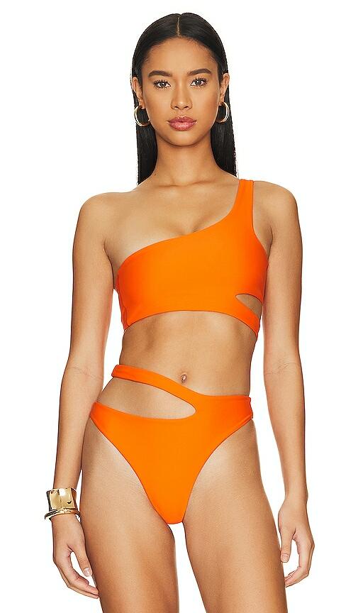 Michael Costello x REVOLVE Melani Top in Orange Cover