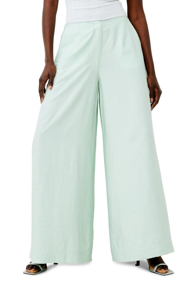 French Connection Barbara Wide Leg Pants in Subtle Green Cover