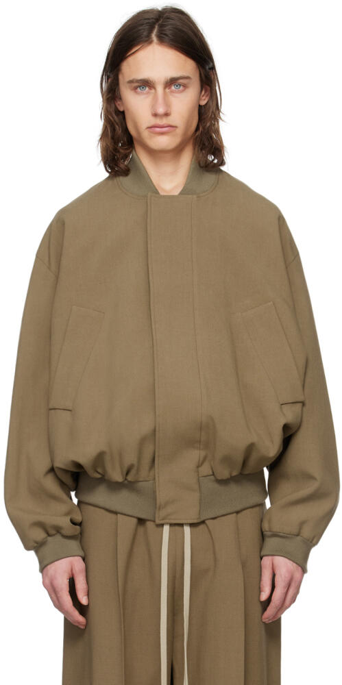 Fear of God Brown Zip Bomber Jacket Cover