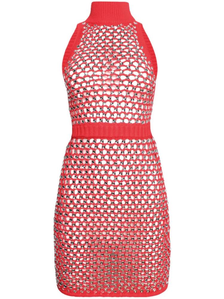 diotima Sly open-knit minidress - Red Cover