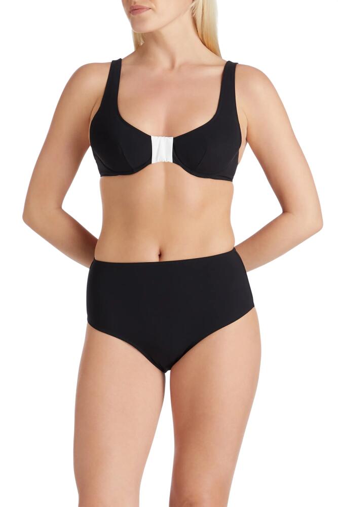 VALIMARE Anguilla High Waist Bikini Bottom in Black Cover