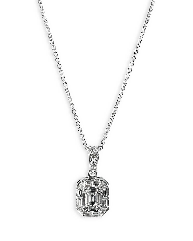 Zydo 18K White Gold Mosaic Diamond Pendant Necklace 16, 0.79 ct. t. w. Cover