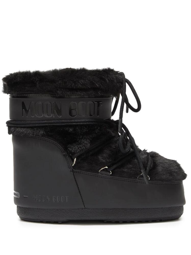 Moon Boot Icon Low faux-fur detail boots - Black Cover