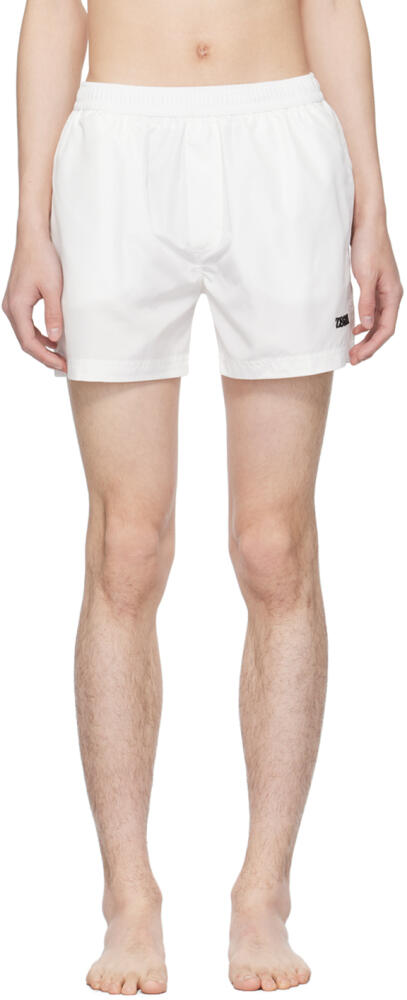 ZEGNA White Drawstring Swim Shorts Cover