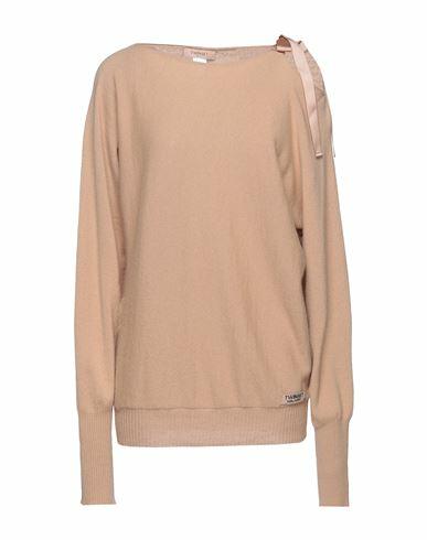 Twinset Woman Sweater Camel Wool, Cashmere, Elastane, Polyester Cover