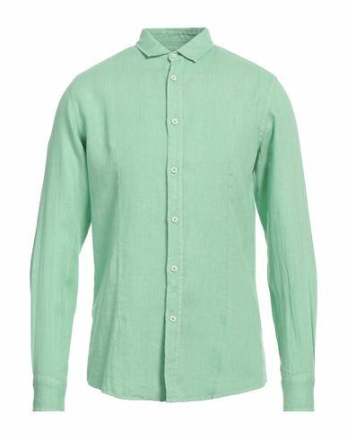 Daniele Alessandrini Homme Man Shirt Green Size 16 ½ Linen Cover