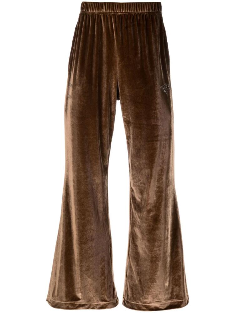 Perks And Mini x VARG2™ velour track pants - Brown Cover