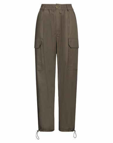 Cristinaeffe Woman Pants Military green Cotton Cover