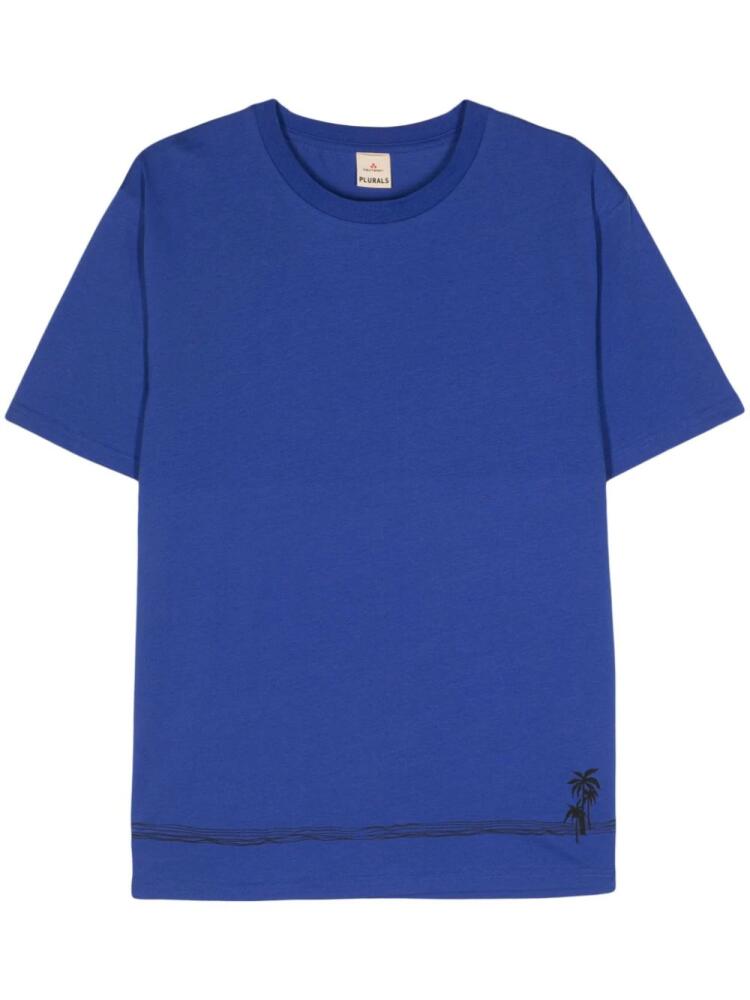 Peuterey Lapoint Palm Reg cotton T-shirt - Blue Cover