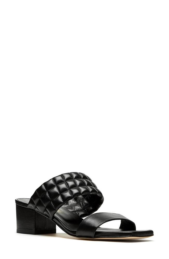 La Canadienne Rossy Slide Sandal in Black Leather Cover