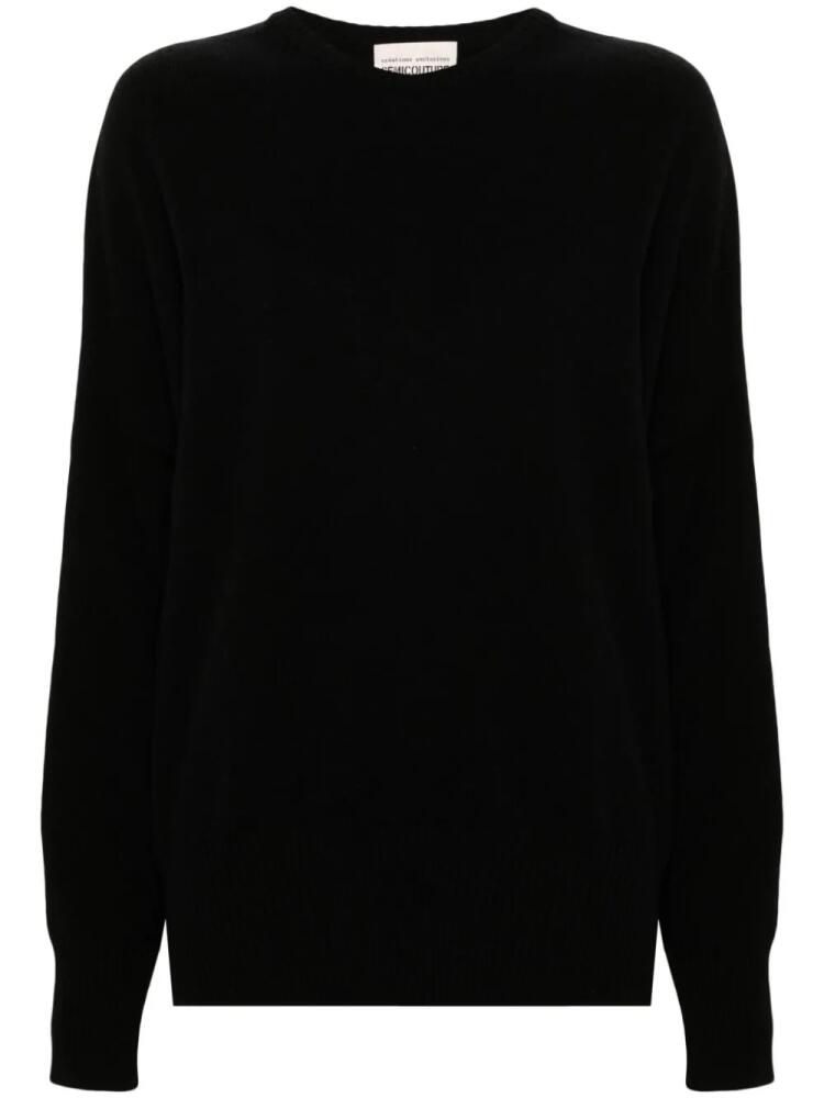 Semicouture crew-neck ribbed-trim jumper - Black Cover