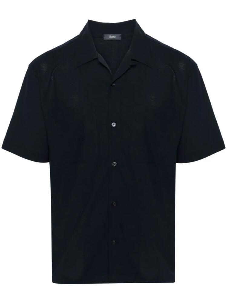 Herno short-sleeve cotton shirt - Blue Cover