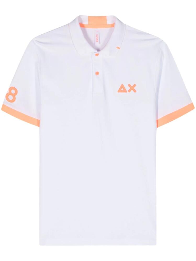 Sun 68 AX piqué polo shirt - White Cover