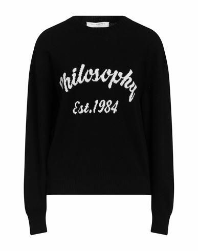 Philosophy Di Lorenzo Serafini Woman Sweater Black Virgin Wool, Cashmere Cover