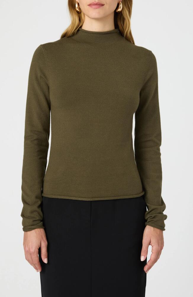 French Connection Mock Neck Sweater in Olive Night Cover