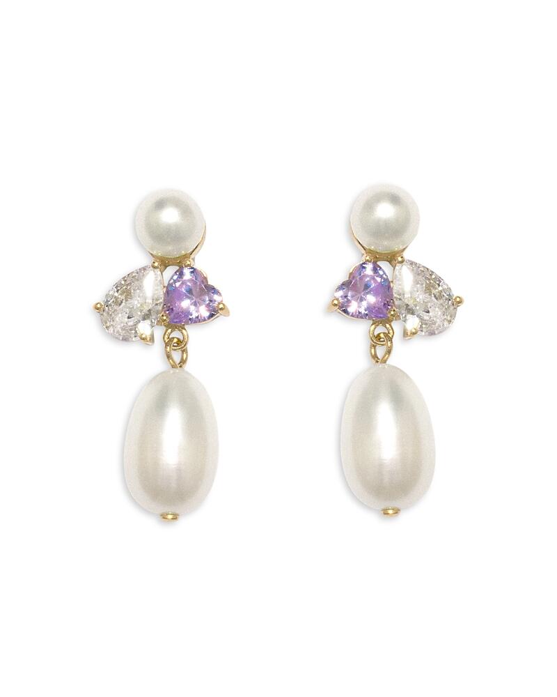 Completedworks Cubic Zirconia & Cultured Freshwater Pearl Drop Earrings in 14K Gold Plated Sterling Silver Cover