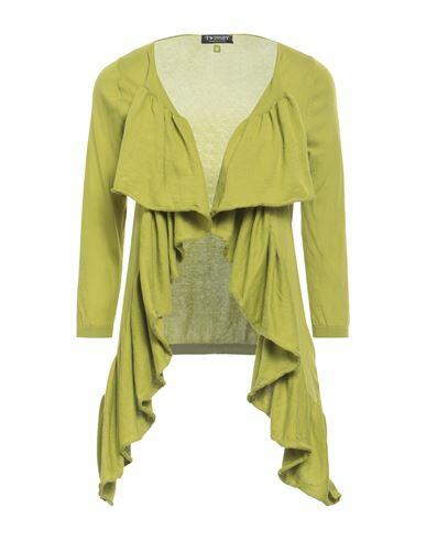 Twinset Woman Cardigan Acid green Cotton Cover