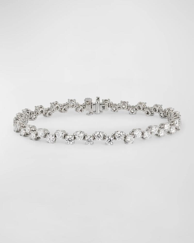 NM Estate Estate Lazare Kaplan Platinum Zig Zag Diamond Bracelet Cover