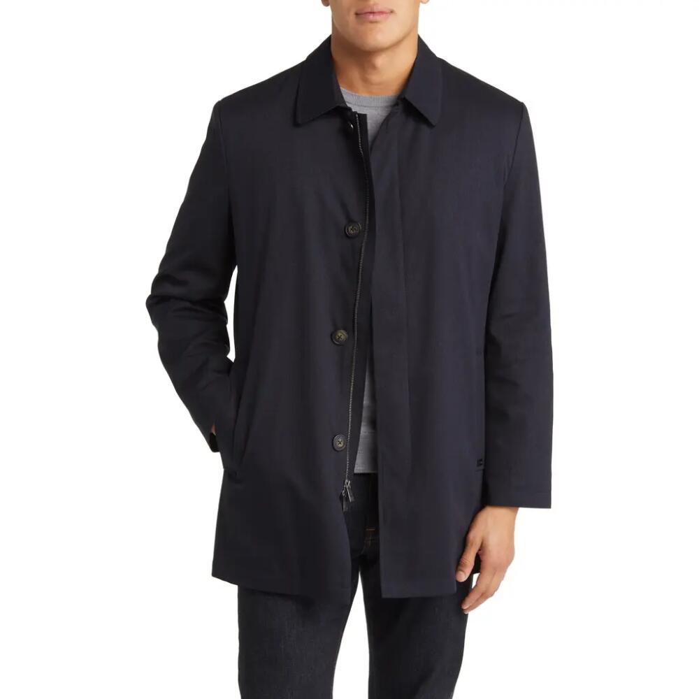 Hart Schaffner Marx Gilmore Water Resistant Raincoat with Removable Liner in Navy Cover