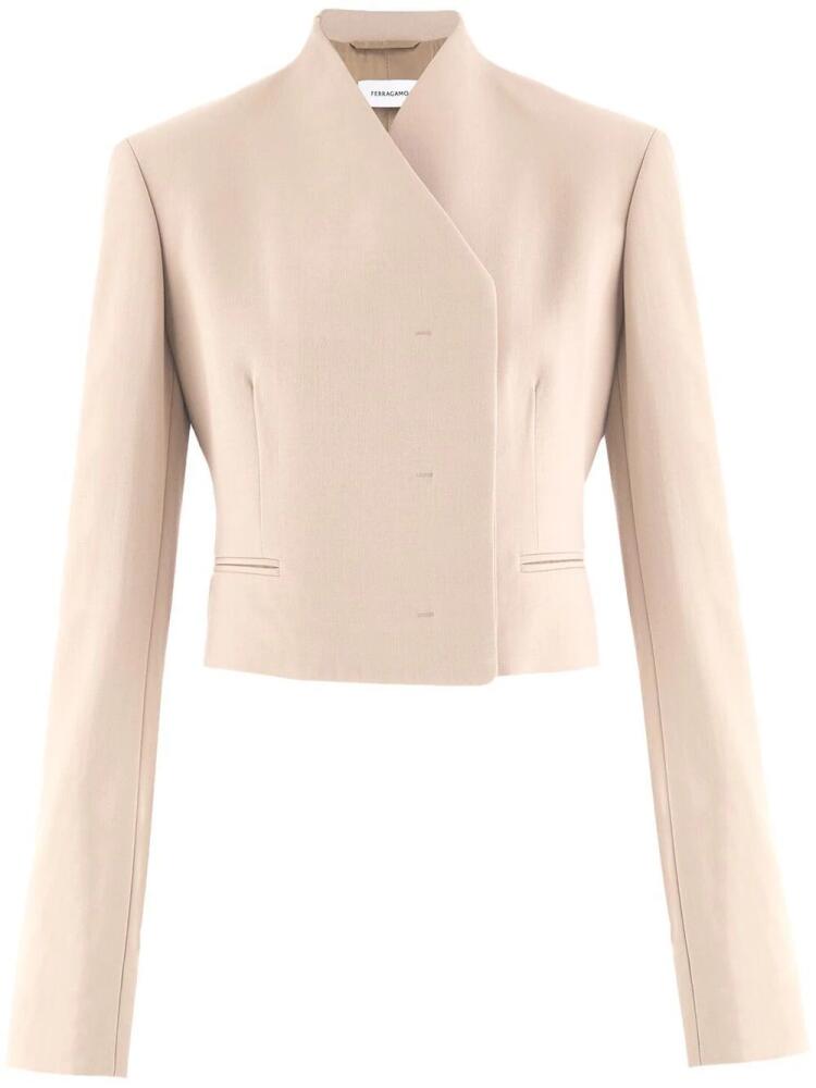 Ferragamo asymmetric fitted blazer - Neutrals Cover