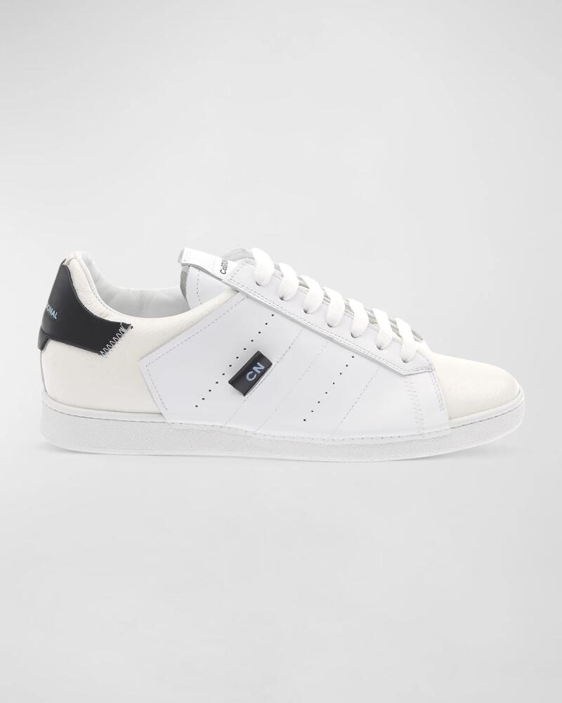 Costume National Men's Logo Leather Low-Top Sneakers Cover