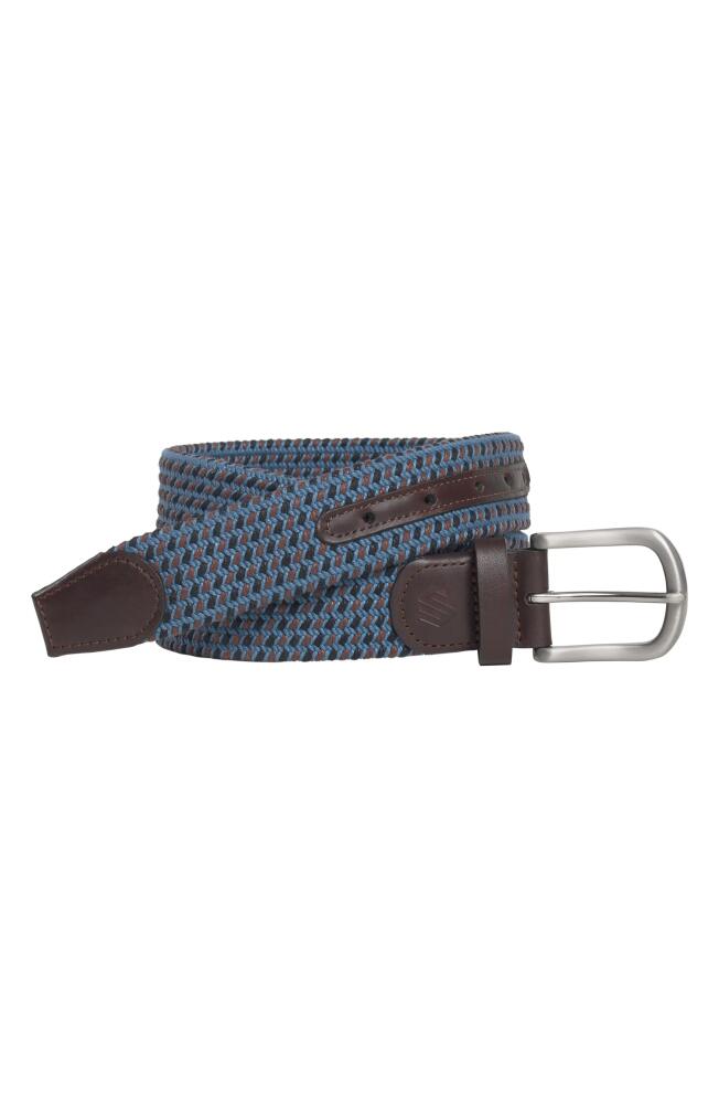 Johnston & Murphy Woven Stretch Belt in Navy/Blue/Brown Cover