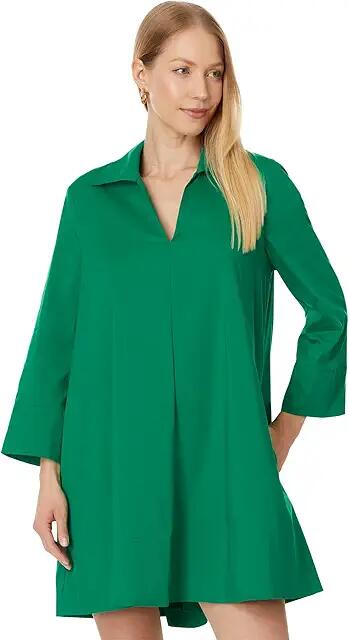 English Factory A-Line Kaftan Collar Dress (Green) Women's Dress Cover