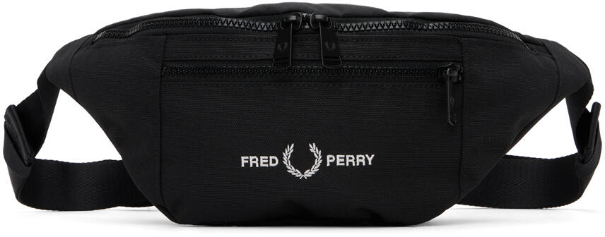 Fred Perry Black Branded Crossbody Pouch Cover