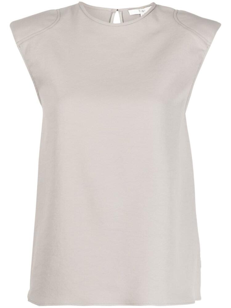 Tibi padded-shoulder tank top - Brown Cover