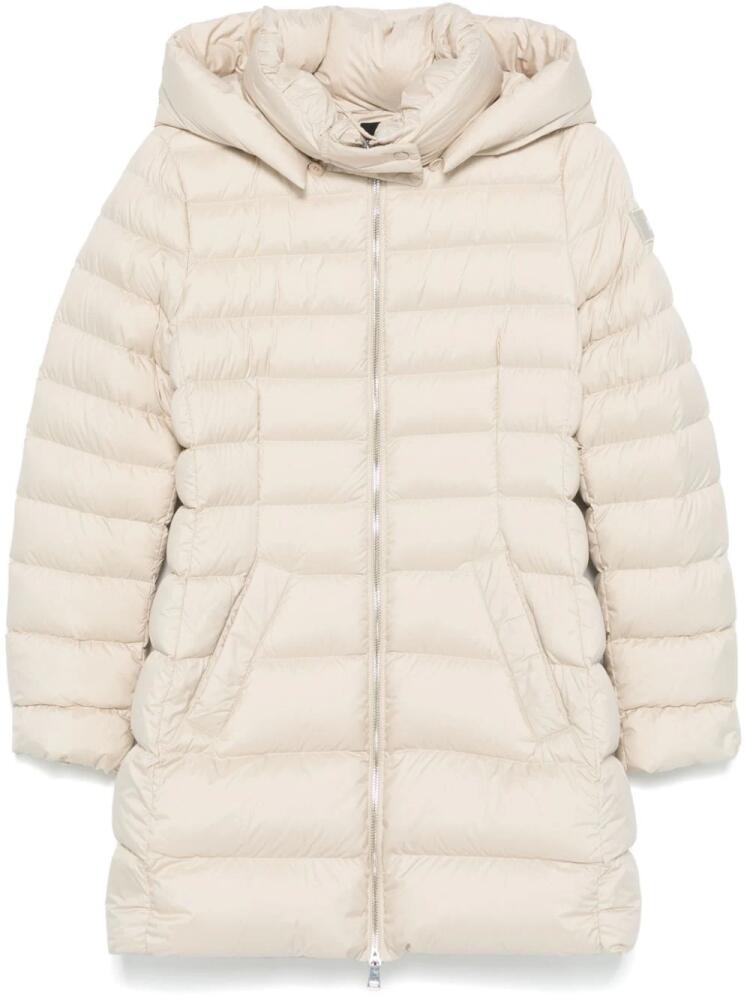 Add hooded puffer coat - Neutrals Cover