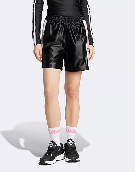 adidas Originals adibreak shorts in black and pink detail Cover