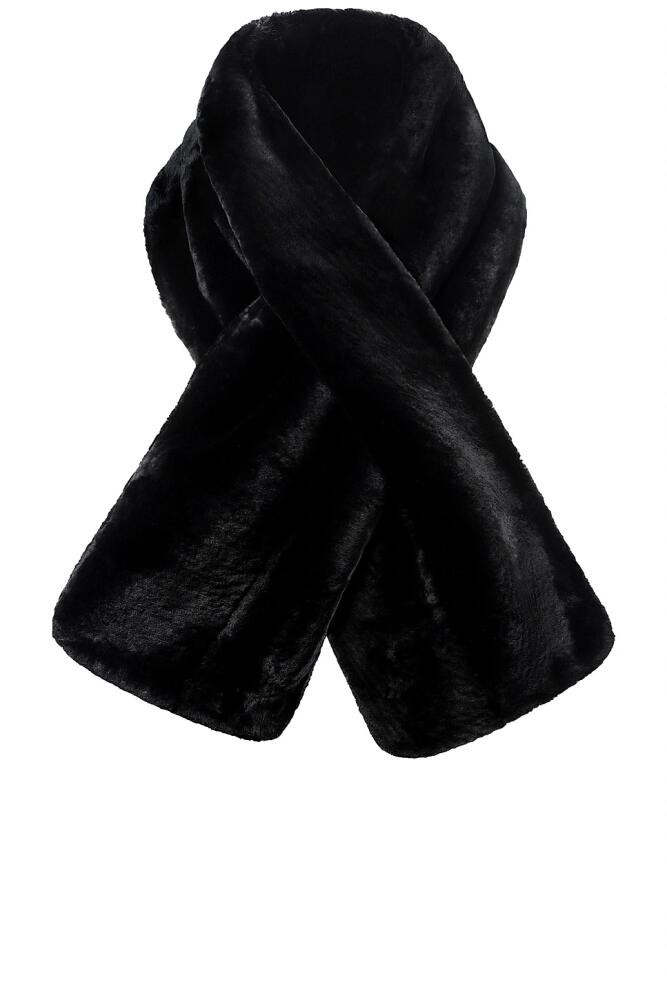 NOUR HAMMOUR Vienna Shearling Scarf in Black Cover