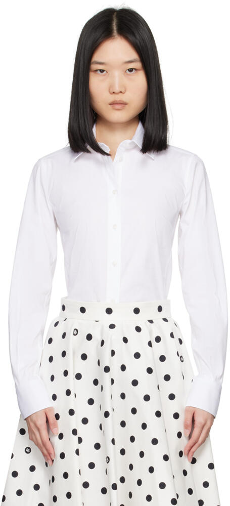 Dolce&Gabbana White Spread Collar Shirt Cover