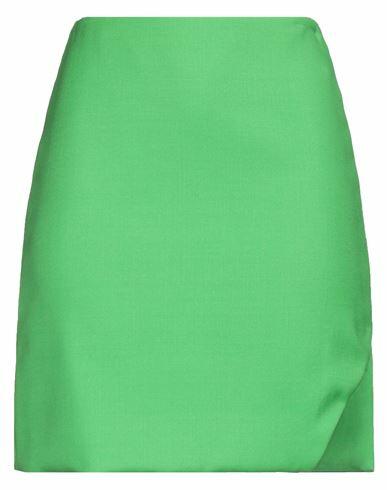 Alexander Mcqueen Woman Mini skirt Green Wool, Mohair wool Cover