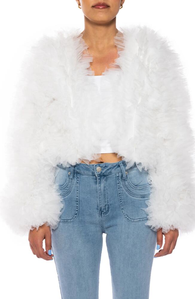 AZALEA WANG Tulle Jacket in White Cover