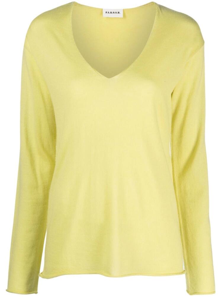 P.A.R.O.S.H. fine-knit cashmere jumper - Yellow Cover