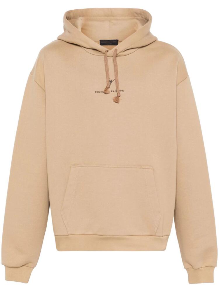 Giuseppe Zanotti logo-embroidered hoodie - Brown Cover