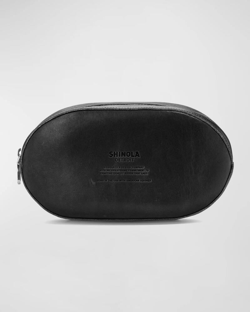 Shinola Men's Football Leather Travel Toiletry Kit Cover