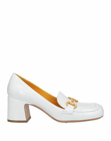 Mara Bini Woman Loafers White Soft Leather Cover