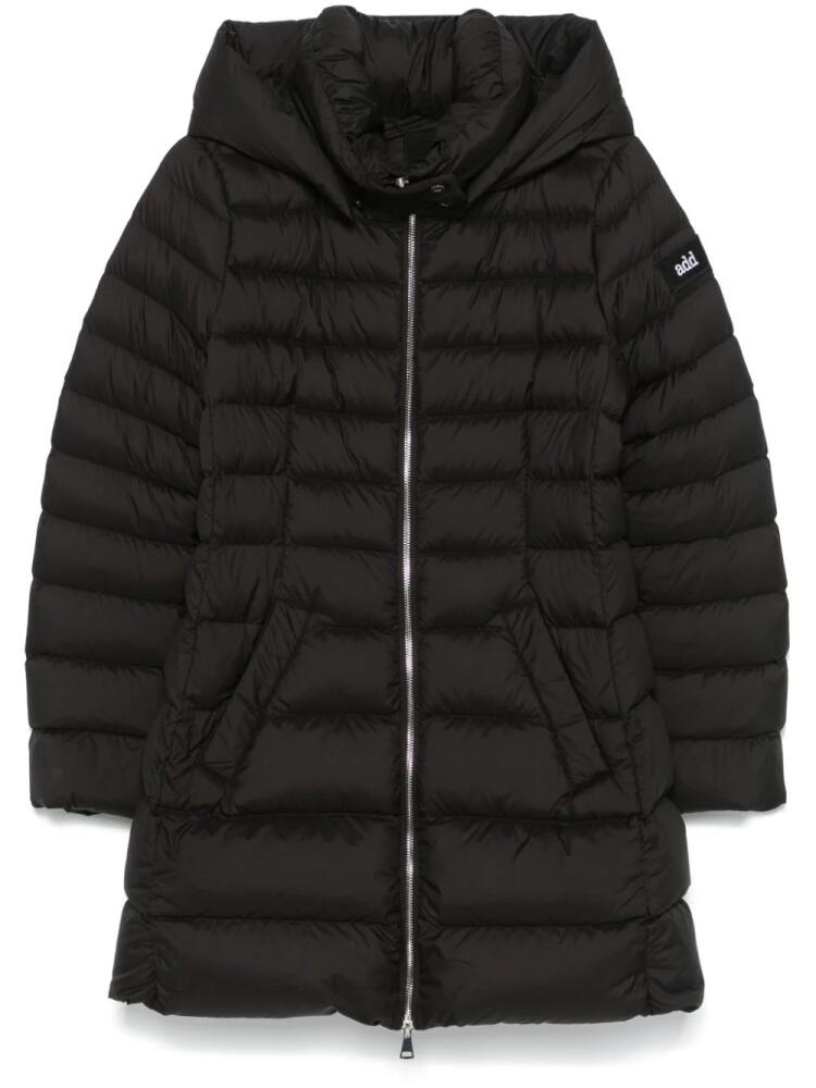 Add hooded puffer coat - Black Cover