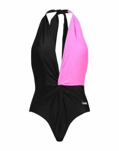 Ganni Woman One-piece swimsuit Black Recycled polyamide, Elastane Cover